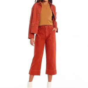 Roller Rabbit Elle Terra Cotta Cropped Wide Leg Pants Size 10 NWT thumbnail 16