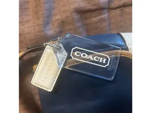 COACH 2014 Hadley Tricolor Colorblock blue tan & white leather crossbody thumbnail 3