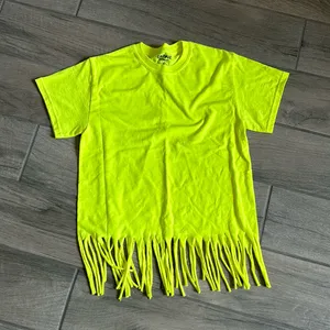 Gildan Neon yellow fringe tshirt thumbnail 1