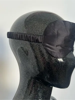 Jingle Belle Black Satin Sleep Mask thumbnail 3