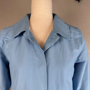 Herschel Supply Co. Womens‎ Mac Coat Size M Rain Trench Alaskan Blue NEW thumbnail 2