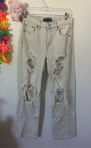 Aeropostale 90s Baggy Ripped Jeans thumbnail 1