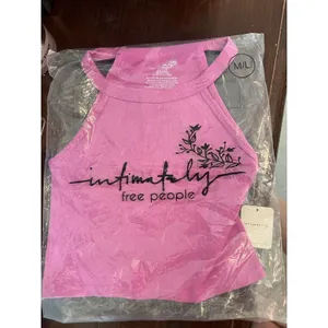 Free People Intimately Bella Rib Tank‎ Orchid Pink Size M/L Longline Crop thumbnail 2