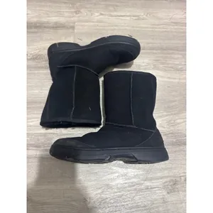 UGG Australia Ultimate Short Black Suede Shearling Boots Womens 9 US thumbnail 4