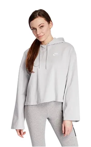 Nike Sportswear Club Cropped Hoodie Gray Sweatshirt XL Athleisure Sporty‎ thumbnail 1