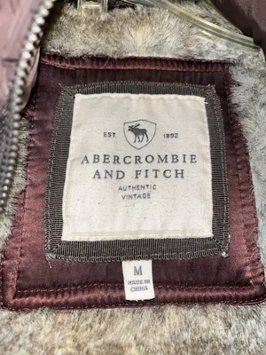 Abercrombie Fitch Brown Puffer Jacket Fur Lined Y2K thumbnail 4