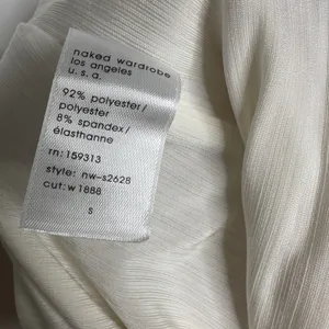 NWT Naked Wardrobe Stretchy The Tube Crop Top Women's Cream Size Small thumbnail 4