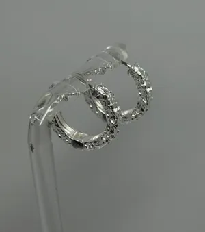 925 Sterling Silver Earrings Hoop thumbnail 3