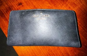 Kate Spade Black Leather Zip Wallet thumbnail 1