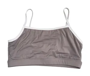 Kosha Fit Sports Bra Womens Small Taupe Grey Excellent‎ Contrast Trim Activewear thumbnail 1