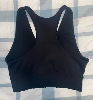Zenana Black V-Neck padded Racerback Sports Bra STYLE:NST-6081C5 RN: 112056 thumbnail 2