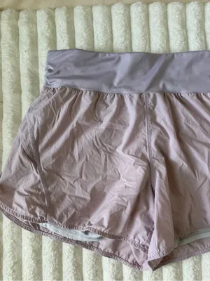 Fabletics Lavender Athletic Fold-Over Waist Shorts thumbnail 2