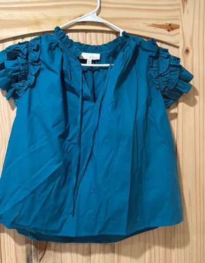 Teal short sleeve shirt Blue Size M thumbnail 1
