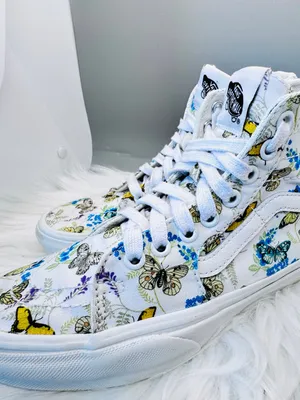 Vans Sk8-Hi Butterfly Floral High Top Sneakers Women’s 6.5 / Men’s 5 thumbnail 7