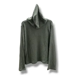 ONeill Tanya Hoodie Sage Green Lace Up Bell Sleeve Hooded Sweater Knit Top M‎ thumbnail 6