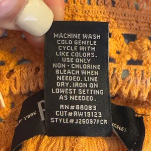 1791 | NWT Rewash Crochet Waist Boho Walk Thru Wide Leg Pants Orange Womens S thumbnail 9