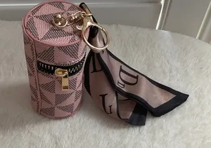 Key fob with little bag attached Pink thumbnail 1