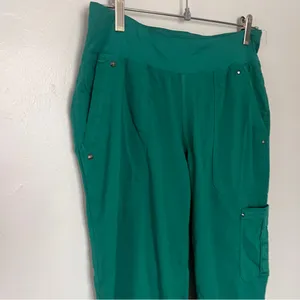 Healing Hands Women's Green Scrub Pants Small thumbnail 3