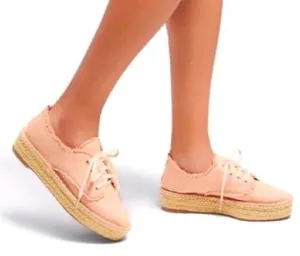 DV Dolce Vita canvas espadrille sneaker. Color: Peach Size 9 thumbnail 1