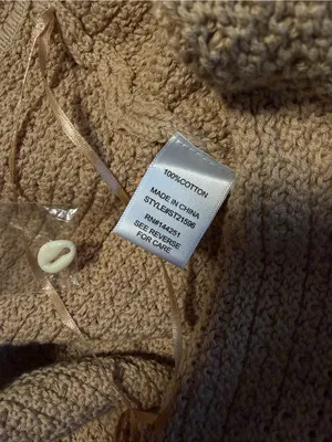 Sincerely Jules Tan Knitted Halter Tank Top with Shell Accent thumbnail 2