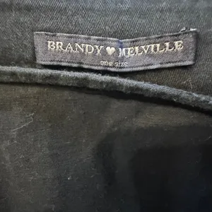 Brandy Melville black mini skirt with front zip thumbnail 2