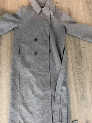Nordstrom Gray Long Belted Wrap Robe Coat thumbnail 3
