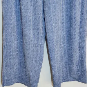 Offline by Aerie Light Blue Cable Knit Wide Leg Lounge Pants Size XL Long thumbnail 3