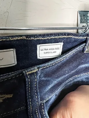 Kancan Ultra High Rise Super Flare Diana Distressed Denim‎ Jeans thumbnail 10