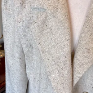 Vintage Women's Long Speckled Beige Coat Size 8 thumbnail 3