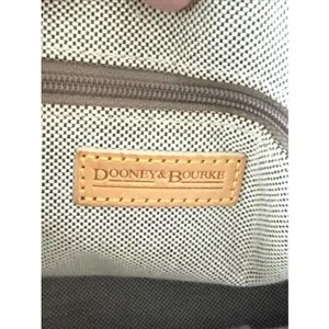 Vintage Dooney Bourke Signature Monogram Y2K 2000 White & Blue Satchel GUC thumbnail 13