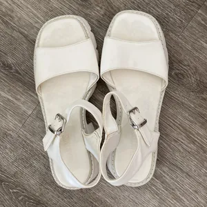 Dream Paris 90s y2k chunky white lug sole sandals 9 thumbnail 5