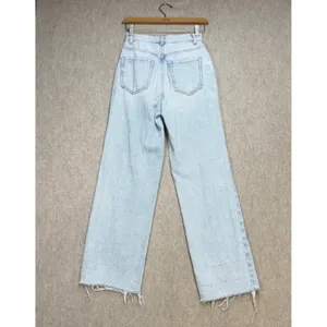 PacSun 90s Boyfriend Patchwork High Rise Jeans Light Wash Raw Hem Size 24 Y2K‎ thumbnail 2