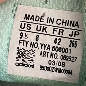 Adidas Women's White and Mint Sneakers thumbnail 5