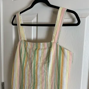 Forever 21 Striped Sleeveless Linen Blend Mini Dress – Size Large thumbnail 4