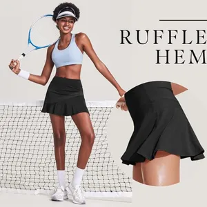 Ekouaer NWT Black Mesh Tennis Skirt w/Shorts Underneath Size XL thumbnail 3