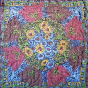 Kenzo Handkerchief Scarf Floral Women Large Semi Sheer Vintage Luxury Old Money thumbnail 3