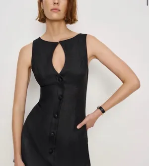 Reformation Dress Mini Black thumbnail 1