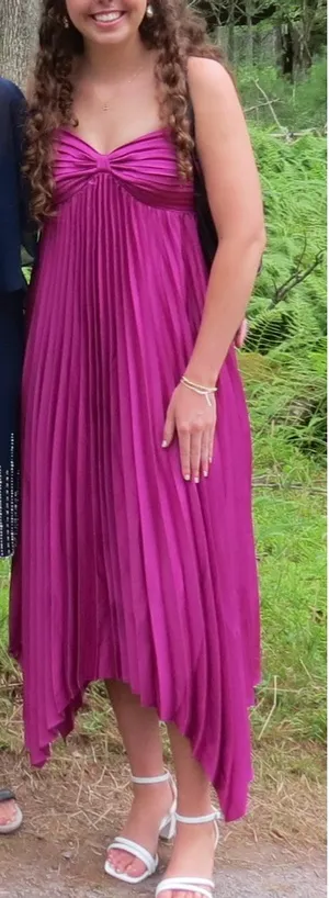 Petal & Pup Midi Dress Pleated Pink (Vikki Dress) thumbnail 3