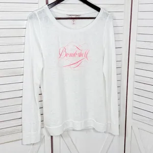 Victoria’s Secret Bombshell Burnout Slub Knit Long Sleeve Tee Shirt White‎ Small thumbnail 9