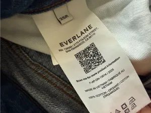 Everlane loose curve Jean, size 25 , organic cotton thumbnail 4