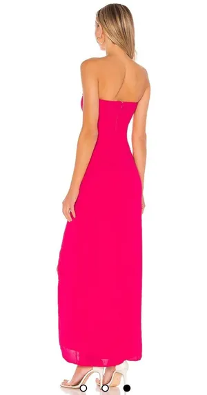 Super down Asher Strapless Dress in Pink thumbnail 2