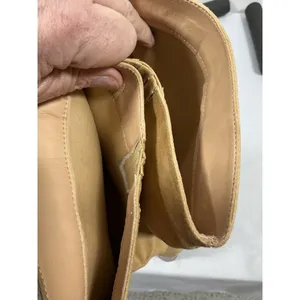 Womans New Coutgo Knee Length Boots 8.5 Cowhide Tan 1/4 Zip Block Heel thumbnail 6