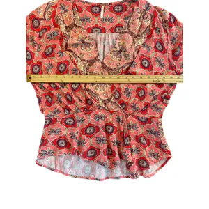 Free People NWT Hibiscus Falling For You Blouse Boho Wrap‎ Top Size M thumbnail 5