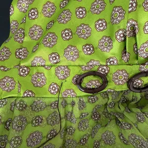 Vtg 60‎ Style Sz 16 Silk Maxi Halter Dress Babydoll Retro Academia Nature Artsy thumbnail 9