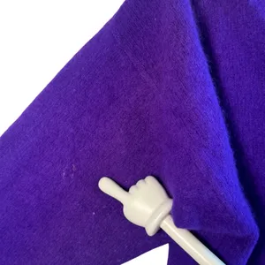 Shannan Vtg Angora‎ Lambswool Cardigan Sweater Purple Fuzzy Button Front M Luxe thumbnail 7