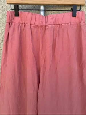 Thread + Supply Women’s Pink/Salmon High Waisted Wide Leg CasualPants Medium thumbnail 7