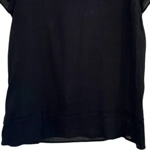 Vince Camuto Short Sleeve Top, Tunic Blouse Womens Size Medium Black thumbnail 6
