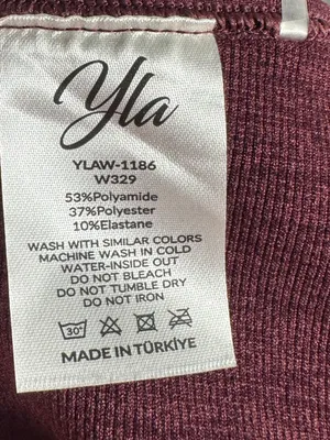 YoungLA Core Seamless Scoop Neck Sports‎ Bra XL Burgundy Silk NWT W329 thumbnail 7