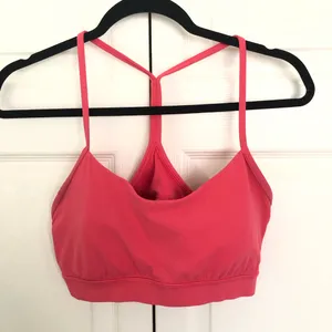 Coral lululemon Flow Y Nulu Bra Size 12 thumbnail 2