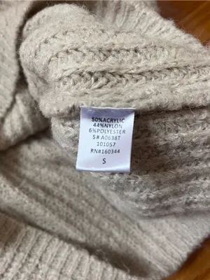 Isalis Cozy Crewneck Chunky Oversized Knit Sweater - Cream - Size S thumbnail 5